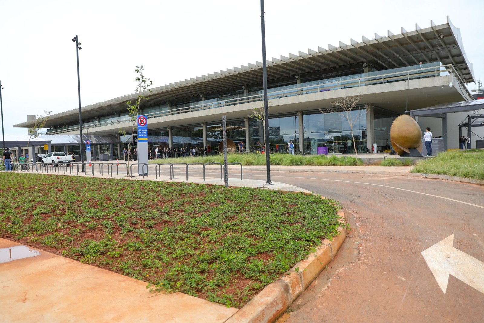 Fachada do SESI Lab, no Setor Cultural Sul, em Brasília